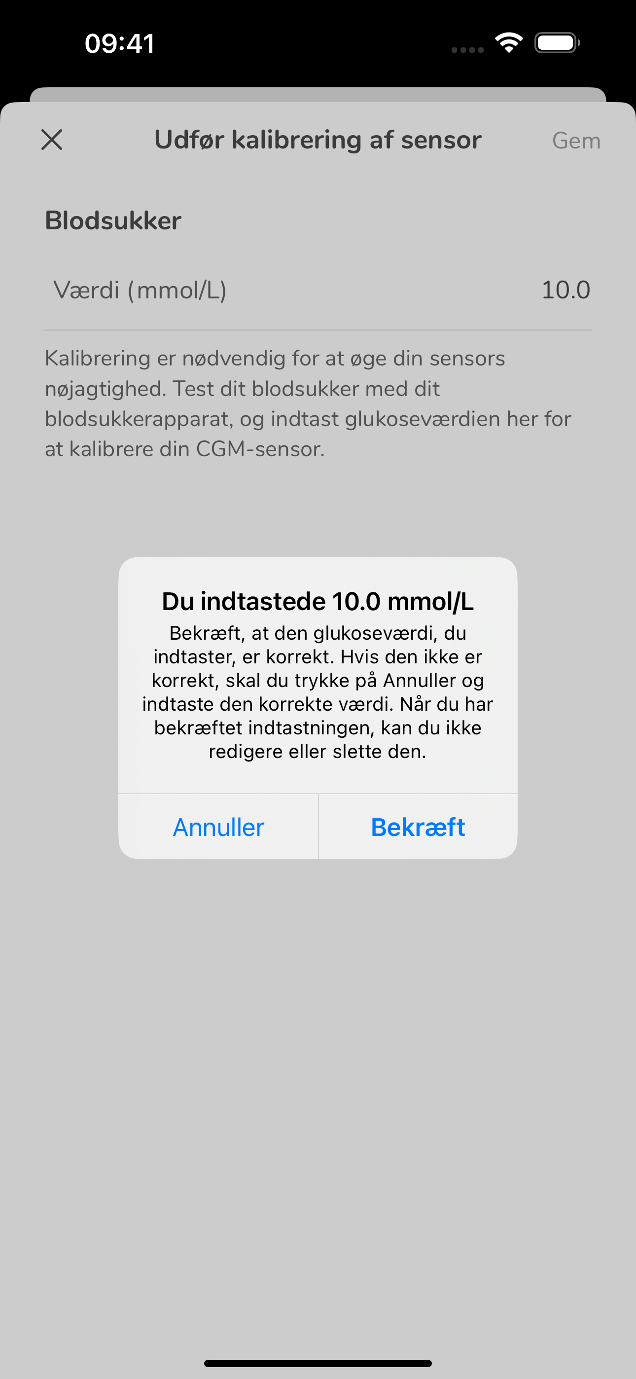 06_05_Calibrate save confirmation_Mmoll