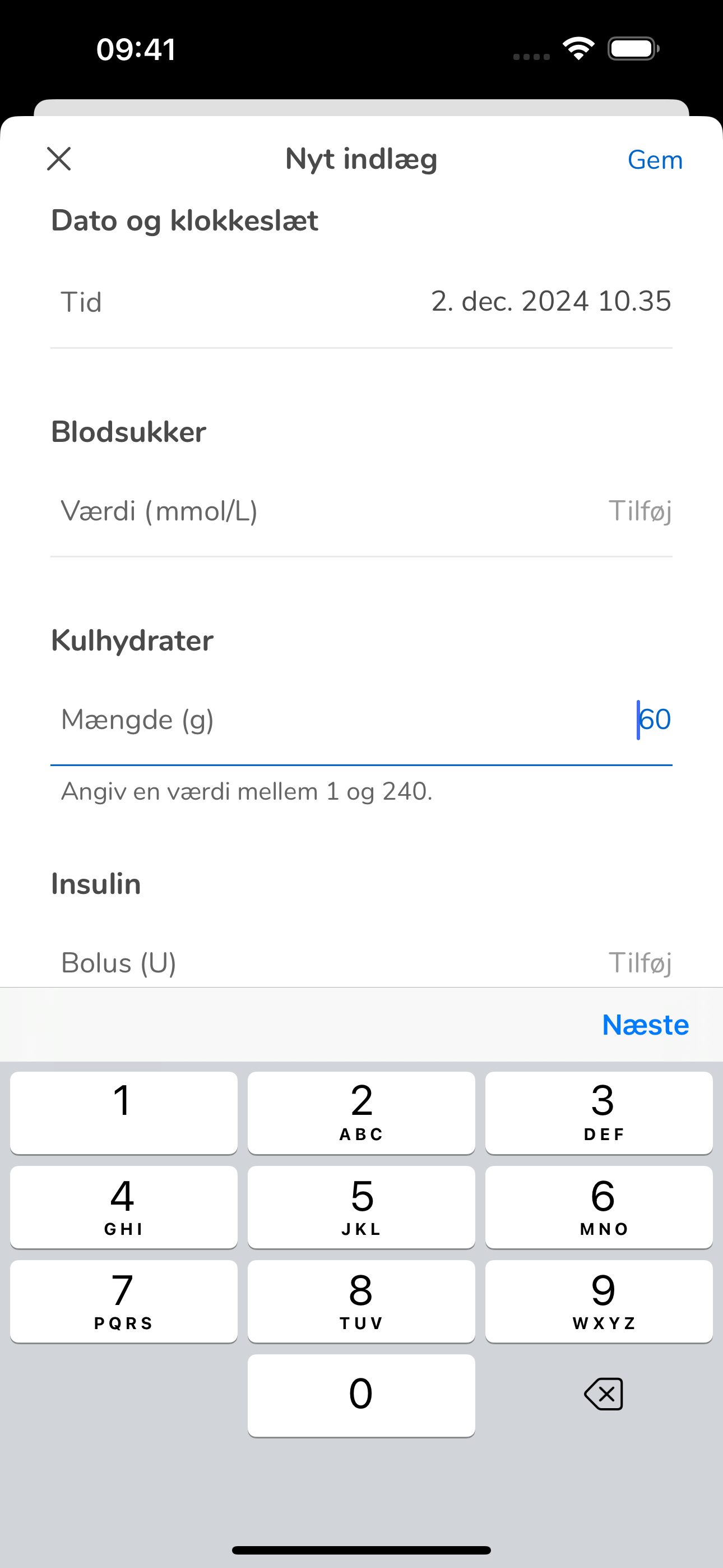 07_02_AddEntry_AddValues InputDiaryEmpty_Mmoll
