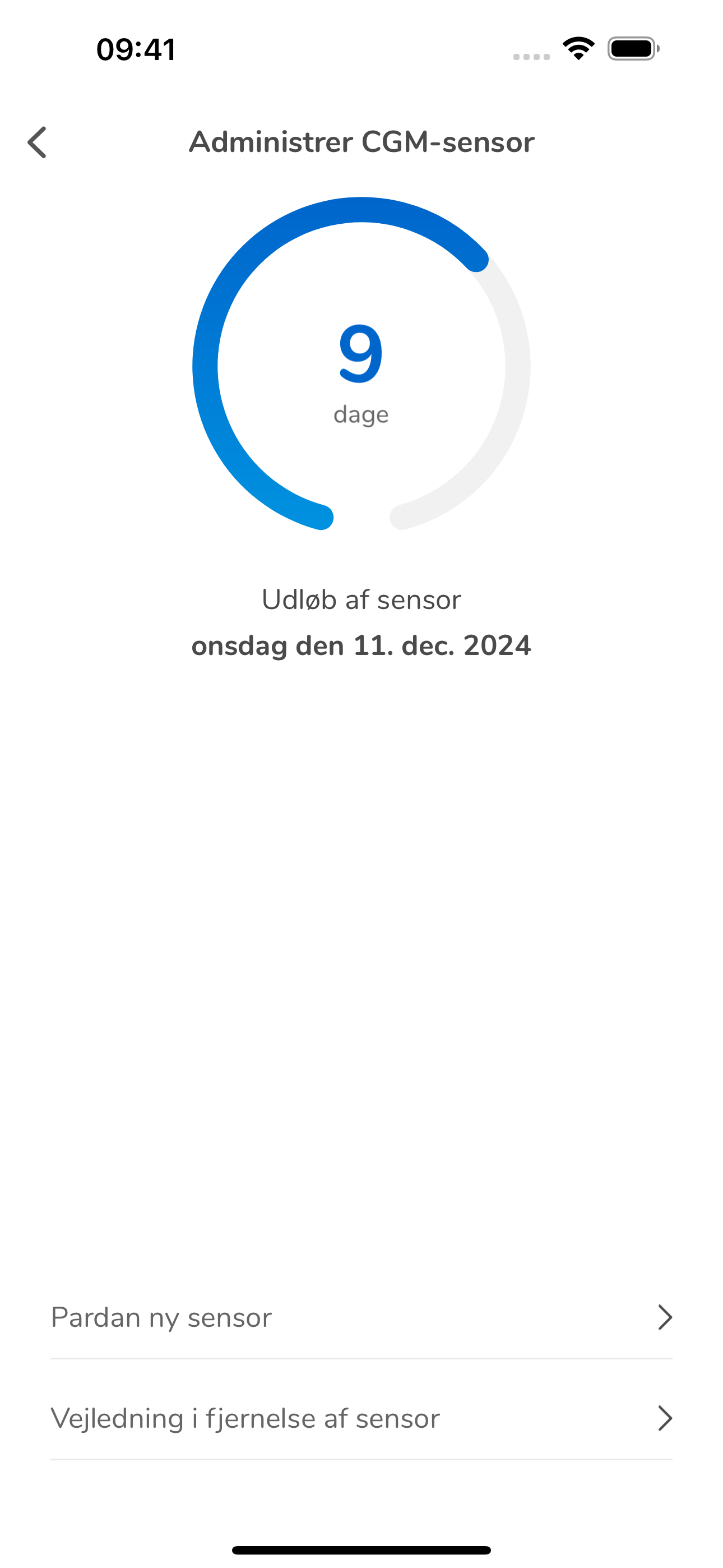 09_05_Manage CGM Session 9 days remaining