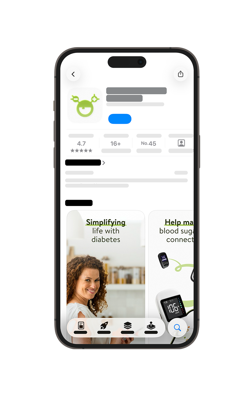 Skærmbillede af download-siden for mySugr i App Store.