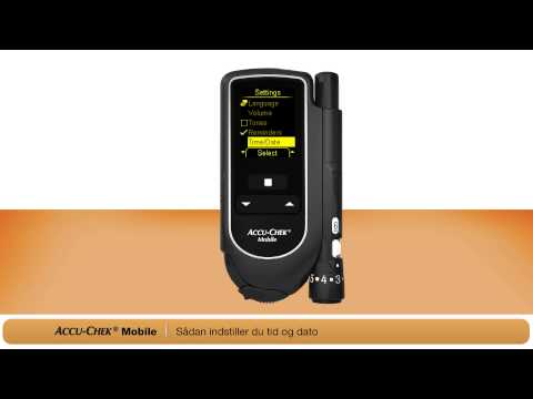 Sådan indstiller du tid og dato på dit Accu-Chek Mobile blodsukkerapparat