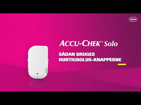 Sådan bruges Accu-Chek Solo hurtigbolus-knapperne